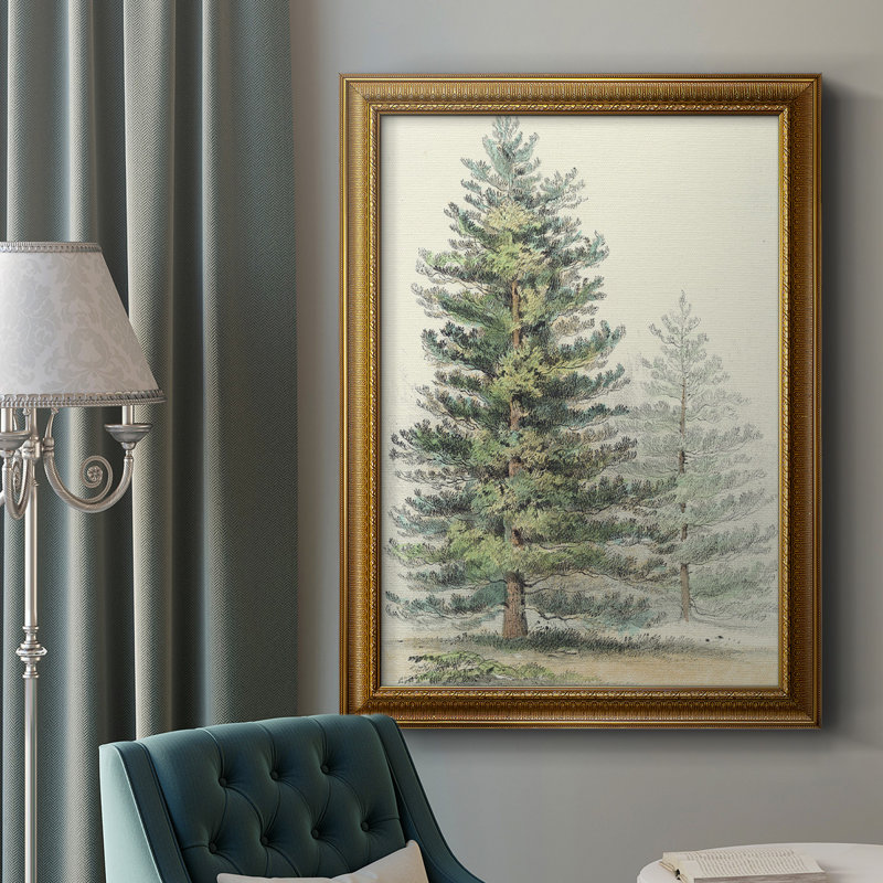 Toile encadrée de qualité supérieure Majestic Pine I - prête à être accrochée, L 18 po x H 27 po