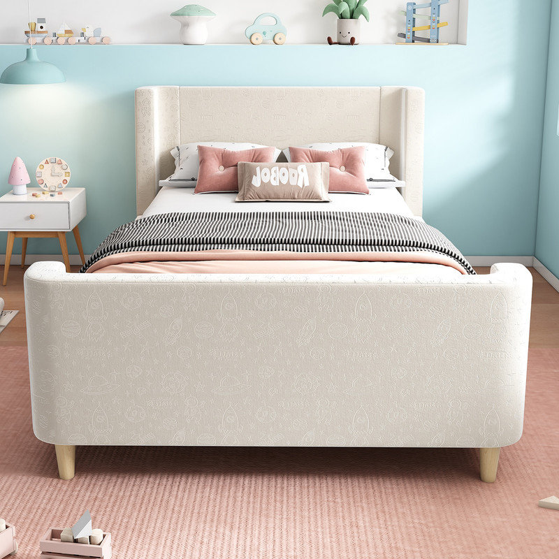 Bed, Beige
