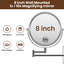 Miroir de maquillage mural 8 po avec miroir de maquillage grossissant 1X / 10X-268925964