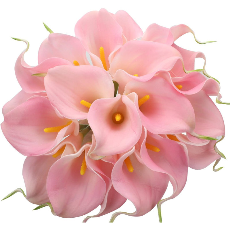20 pièces de fleurs de lis Calla artificielles, Rose
