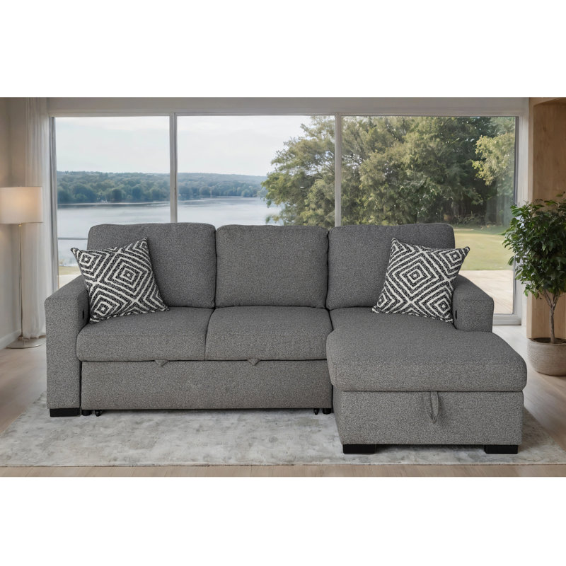 Loeffler Upholstered Sectional With Chaise, Right Hand Facing