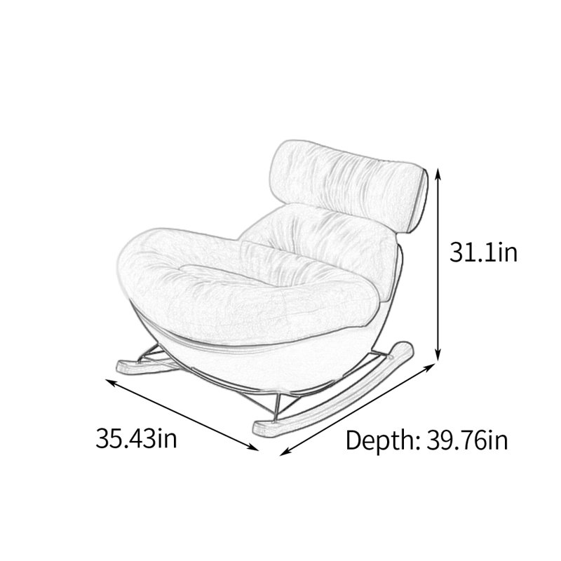 Chaise berçante simple Living Room
