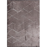 Rapture Abstract Area Rug in Gray