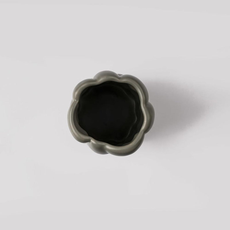Cloud Handmade Eartenware Table Vase, Smoke Green, 8.27" H x 5.51" W x 5.51" D