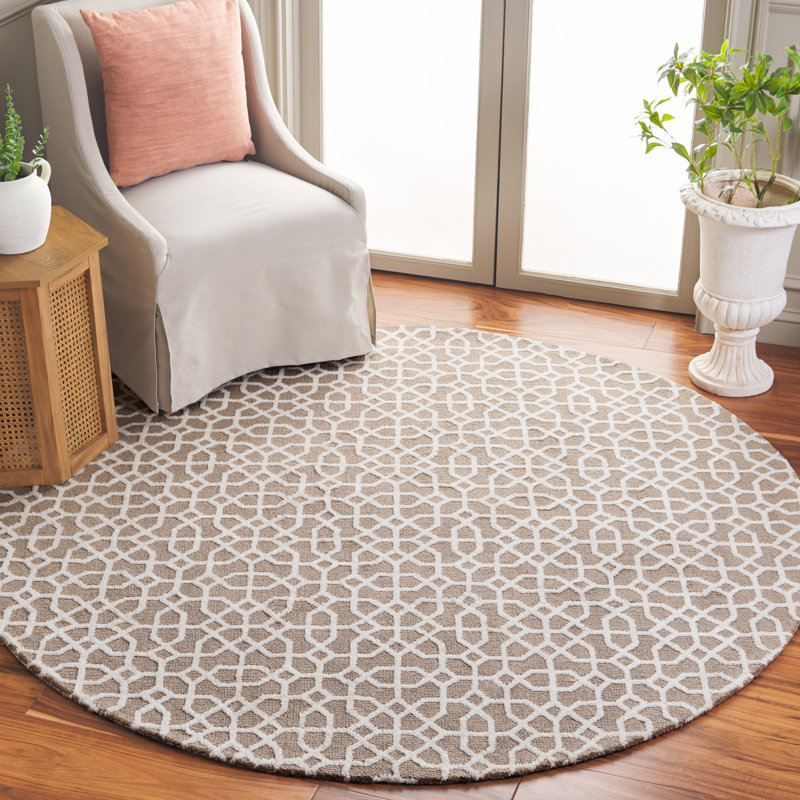 Makaylynn Performance Performance Geometric Rug, Round 6'