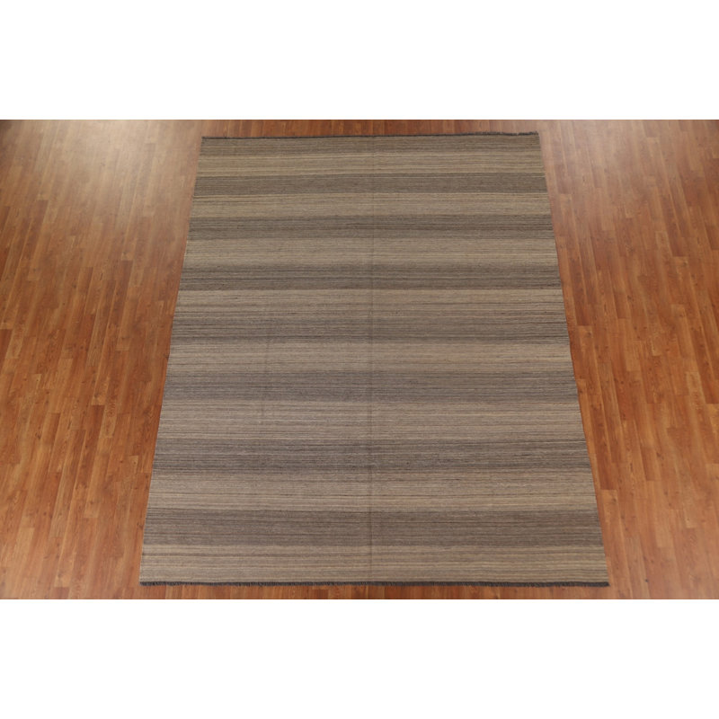 Tapis rayé kilim moderne 8 x 10