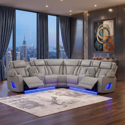 Nostrand Reclining Massager Sectional