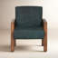 Waylon Top Grain Leather Accent Arm Chair-2004667026