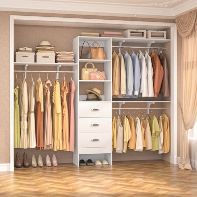 Faige 20.2'' - 96'' W Closet System with Drawers