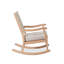 Chaise berçante d'extérieur en bois d'eucalyptus