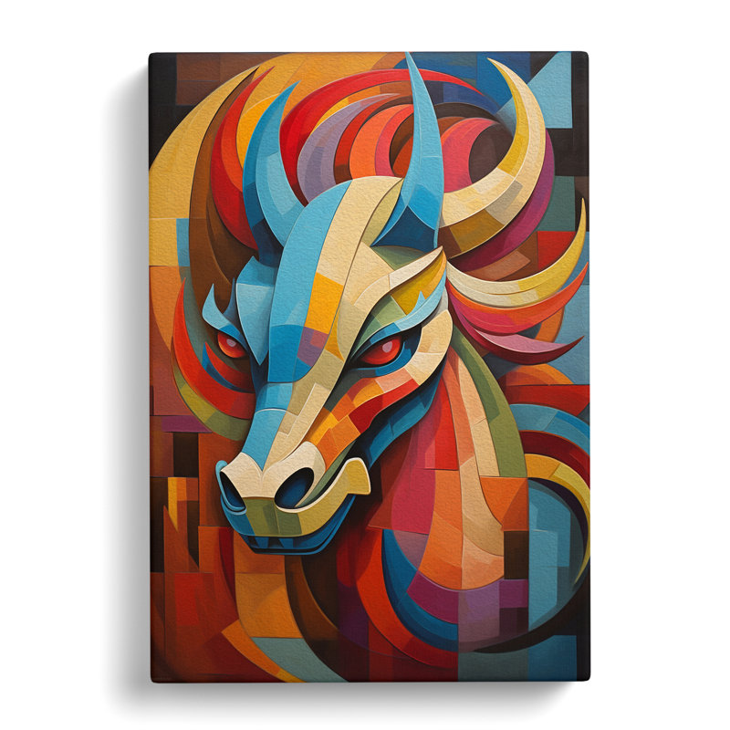 Dragon Cubism - Print, 60cm H x 40cm W x 3cm D