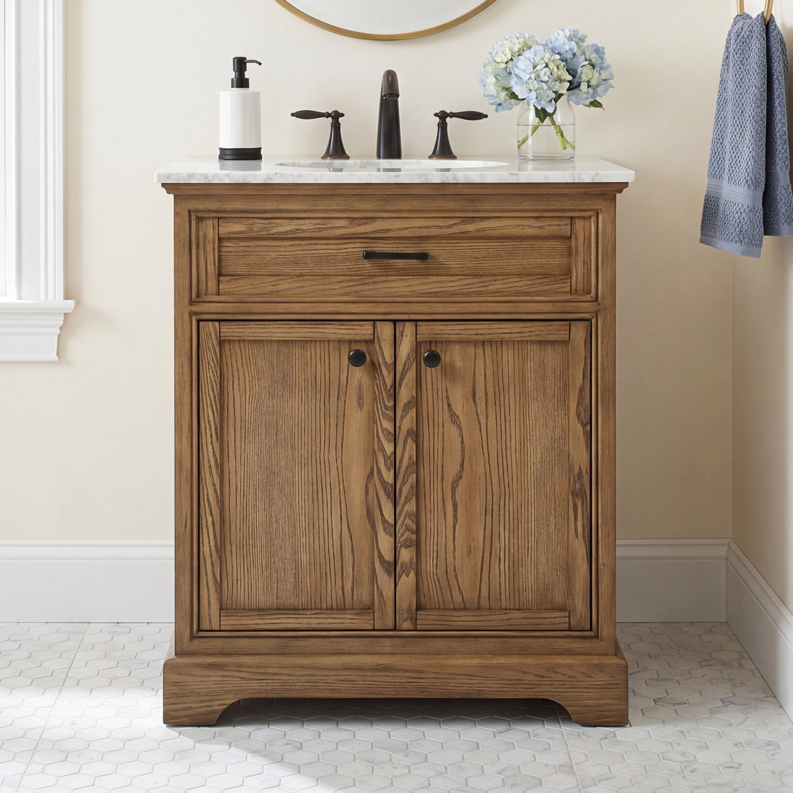 Hermes 30'' Single Bathroom Vanity, Driftwood