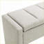 Banc de rangement | Repose-pieds Modern Bed End | Coiffeuse, siège de fenêtre | Lin | Gris clair