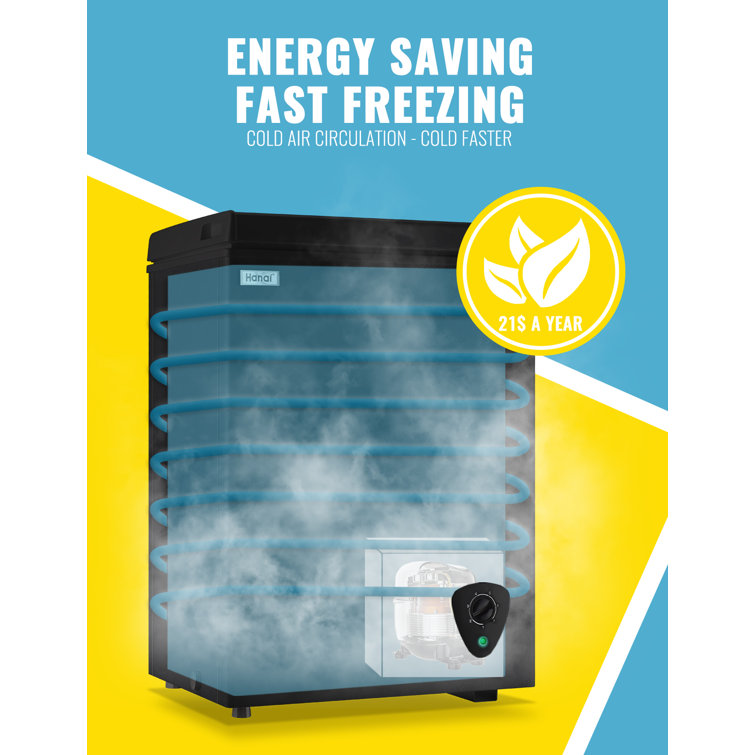 WANAI Deep Small Chest Freezer 3.0 Cu.Ft