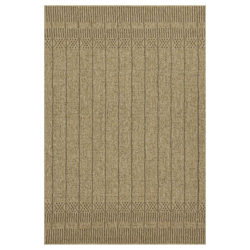 Jute/Mocha 5 Ft. 3 In. X 7 Ft. 3 In. Indoor/Outdoor Area Rug, Rectangle 5'3" x 7'3"