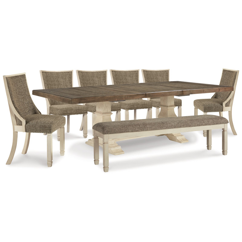 Bolanburg Dining Table, 6 Chairs and Bench