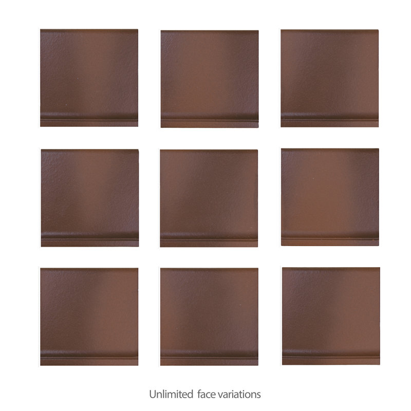 Quarry Cove Base 5-7/8 In. X 5-7/8 In. Ceramic Floor And Wall Trim, Brown/Red
