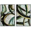 «Black White Geometric Landscape Collage Abstract Shapes», 2 pièces sur toile-99015860-99015861