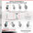 4 Inch Thermoplastic Rubber Caster Set with Ball Bearings 2 Brakes 2 Rigid SCC|SCC-30CS420-TPRBD-TLB-2-R420-2