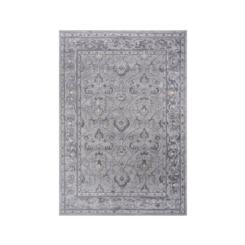 Collection 6X9 Ivory/Grey/Oriental Non-Shedding Living Room Bedroom Dining Home Office Stylish and Stain Resistant Area Rug