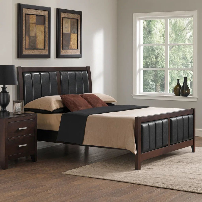 Vegan Leather Bed, Queen