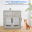 Table de bout pour chien avec cage pour chien ， 39,4 po de large avec coussin ，