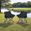 2 chaises de camping d'extérieur pliables / portatives, sac de transport
