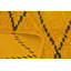Tapis de zone en laine jaune/noir 3 pi 6 po x 5 pi 3 po one-of-kind-noué la main Ilfracombe