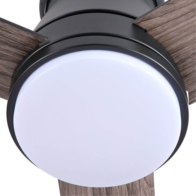 Ventilateur de plafond intelligent à DEL 52 po avec télécommande CC et contrôle Tuya APP pour chambre à coucher, salon