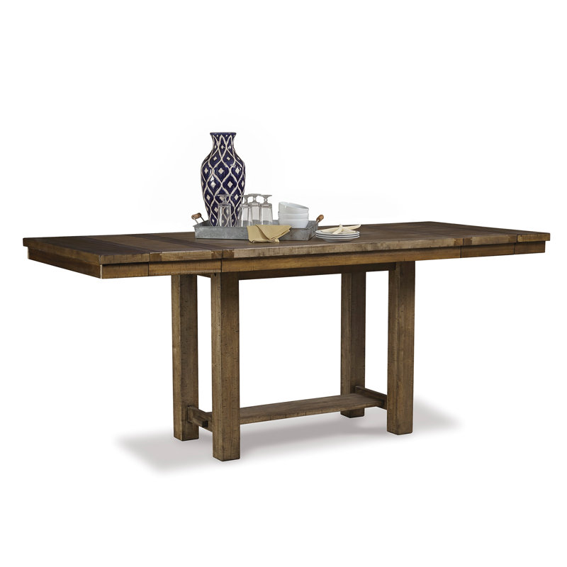 Hannalise Extendable Trestle Counter Height Dining Table , 36'' H X 86'' W X 36'' D