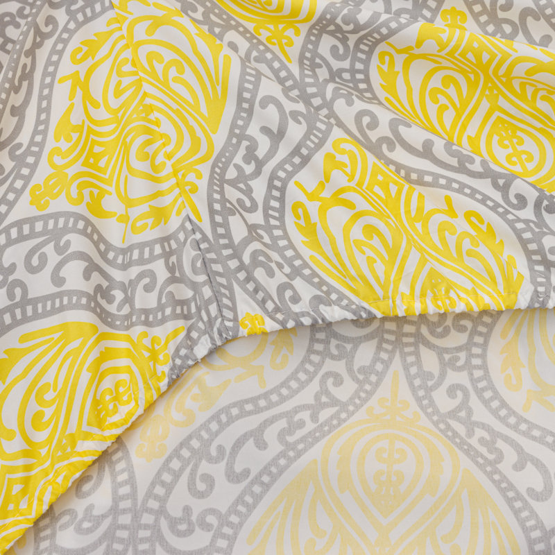 Prestige Home Microfiber Damask Sheet Set, King