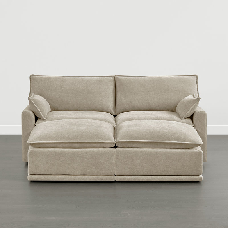 Canapé modulaire surdimensionné 4PC Elysian, Polyester taupe
