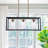 3-Light 26" Dimmable Rectangular Kitchen Island Chandelier