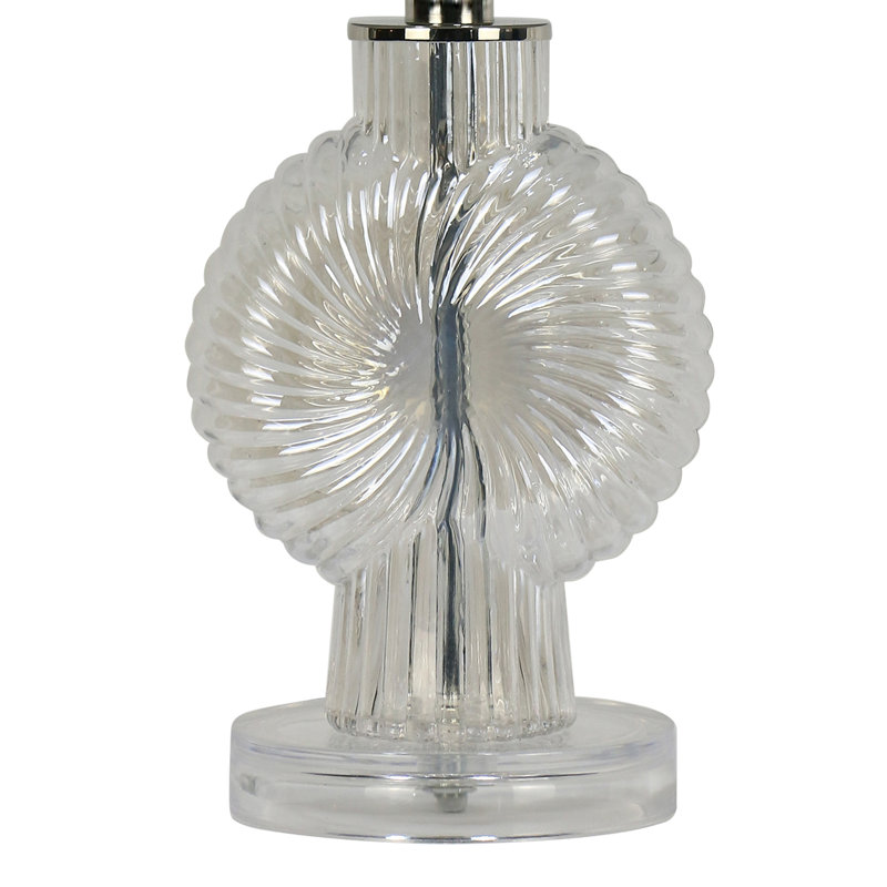 Lampe de table en cristal Kornilia, H 19,5 po x l 10,5 po x P 6,5 po