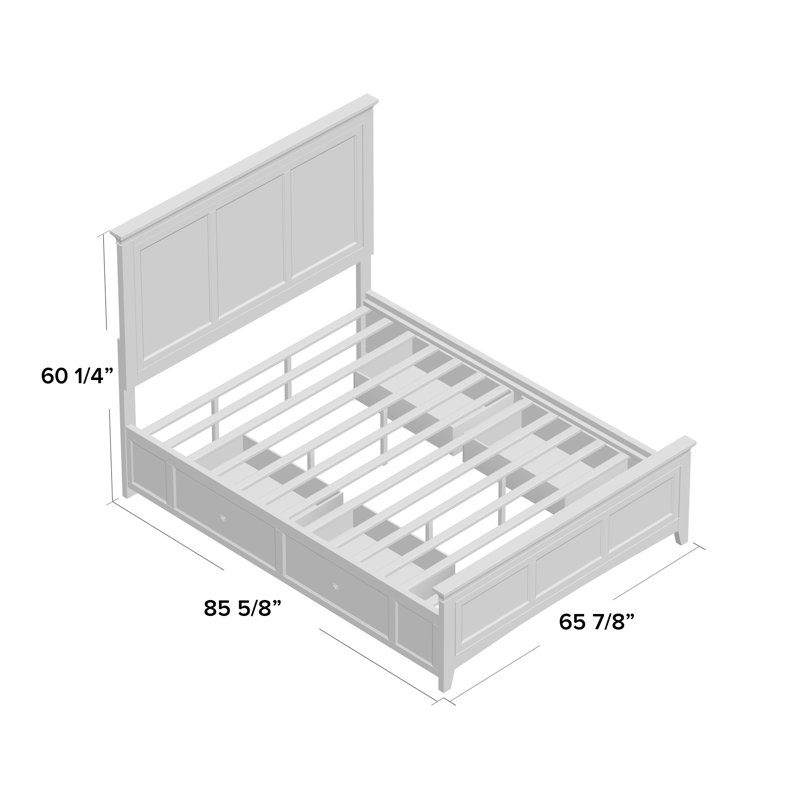 Lit plateforme avec rangement Melfa, Grand, Noir antique