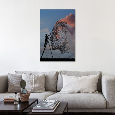Life Begins With A Beautiful Mind by Dominic Liam - Wrapped Canvas Print