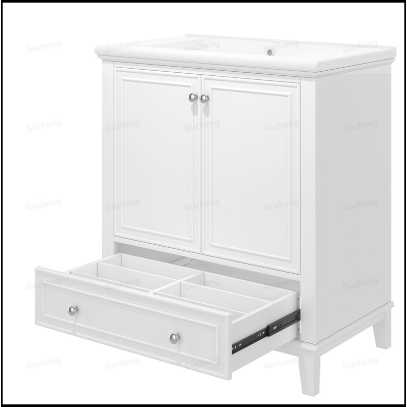 Meuble-lavabo 30 po avec lavabo, Blanc