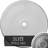 Endurathane Nevio Ceiling Medallion, 51 1/8"OD x 3 5/8"ID x 1 1/2"P (Fits Canopies up to 4 3/4"), Hand-Painted Silver Finish-28579936