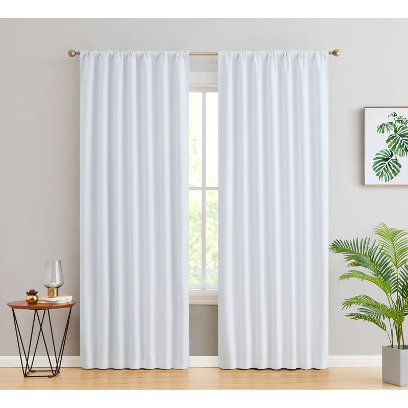Arbas Curtain Pair, White, 52" W x 54" L