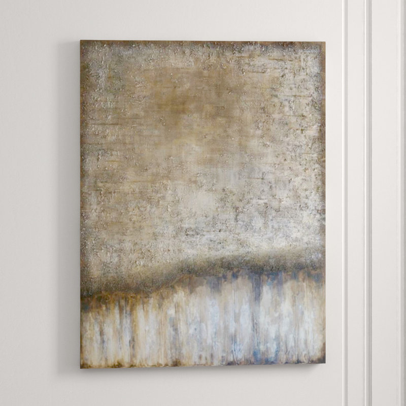 Golden Moonlight Painting by Beverly Fuller, 16" H x 12" W x 1.5" D, Hand Painting 