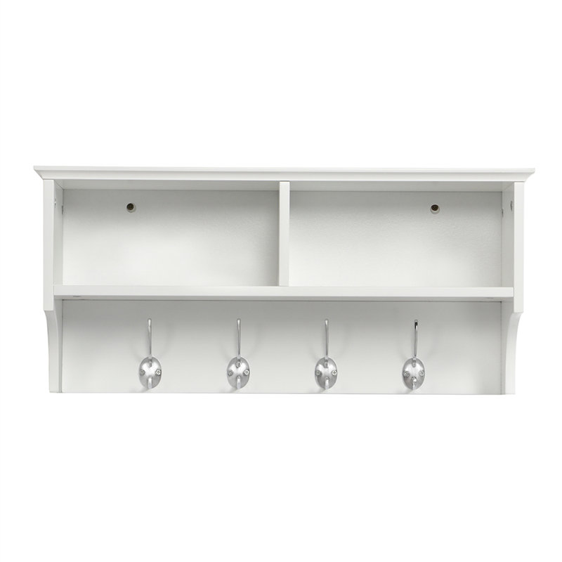 4 - Hook Wall Mounted Coat Rack