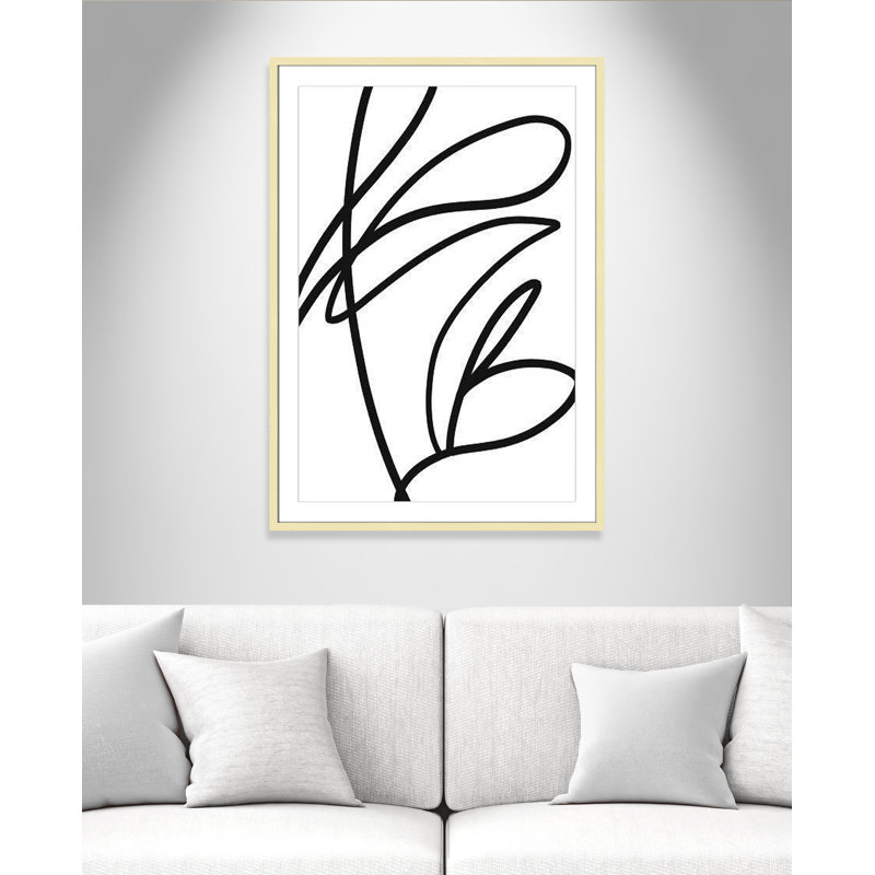 «Line And Collection Young and Restless On Paper» par Leah Straatsma, dessin au trait, H 41,5 po x l 29,5 po x P 1,25 po