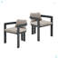 Patio Outdoor Aluminum Dining Chair, Set Of 2