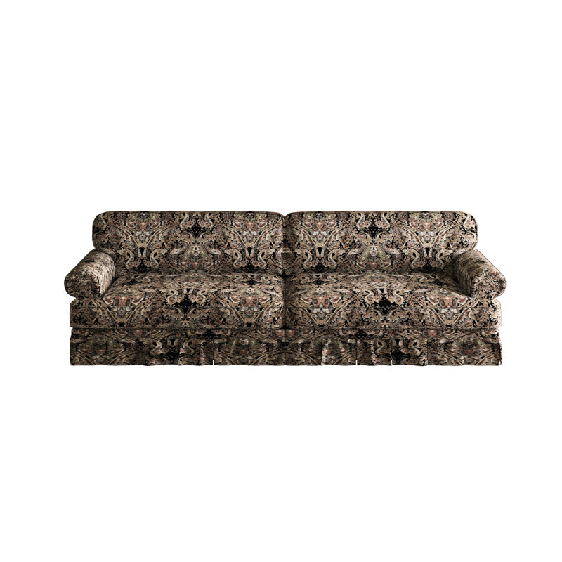 Canapé rembourré, Motif floral noir