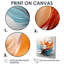 Fractal, plume d'ambre orange et turquoise I - art mural de plumes pour le salon-1000057297-1000057300-958879662