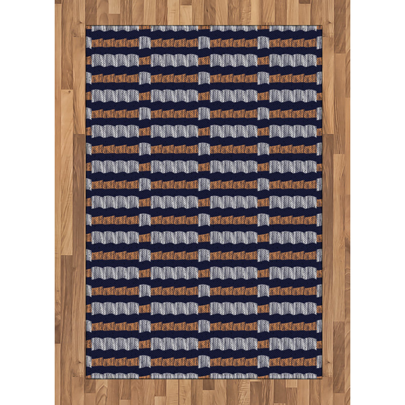 Ethnic High Density Long Fiber Poly Threads Decorative Area Rug Carpet, Rectangle 4' x 5'8"