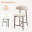 Upholstered Counter Stool with Solid Wood Frame-784659107
