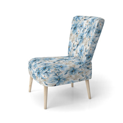 Chaise d'appoint rembourrée Blue Coastal Harmony