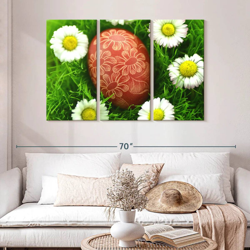 Œuf de Pâques floral Lelend, H 32 po x l 50 po