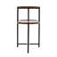 Petites tables basses Canapé moderne à 2 niveaux avec tablette de rangement et tables de bout en bois Tables de chevet (brun noyer)